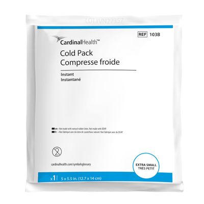 Cardinal Health Instant Cold Pack, X-Small, 5 x 5.5IN, Bulk, Case of 50