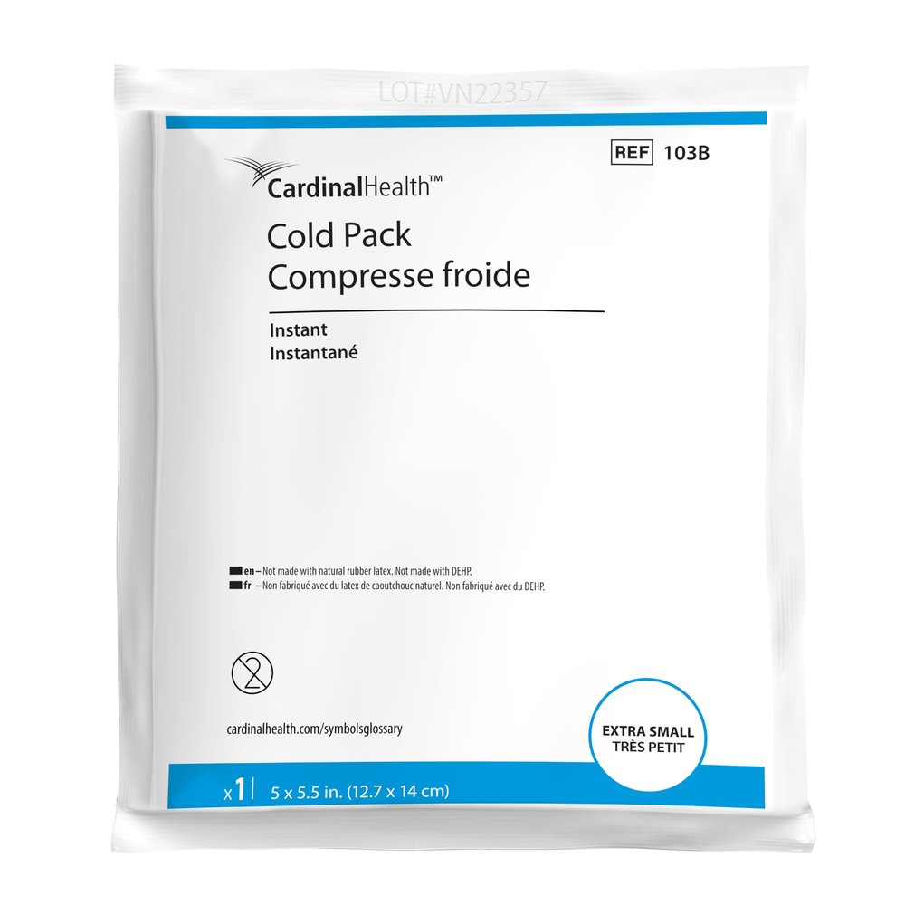 Cardinal Health Instant Cold Pack, X-Small, 5 x 5.5IN, Bulk, Case of 50