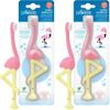 Dr. Brown's Baby and Toddler Toothbrush, Flamingo 2-Pack, 1-4 Years view 1