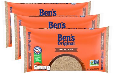 BEN'S ORIGINAL Whole Grain Brown Rice, 2 lb Bag (Pack of 3)