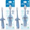 Dr. Brown's Infant-to-Toddler Toothbrush, Soft and Safe Baby Training Brush, Elephant, Blue, 0-3 years, 2 Pack view 1