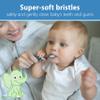 Dr. Brown's Infant-to-Toddler Toothbrush, Soft and Safe Baby Training Brush, Elephant, Blue, 0-3 years, 2 Pack view 2