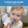 Dr. Brown's Infant-to-Toddler Toothbrush, Soft and Safe Baby Training Brush, Elephant, Blue, 0-3 years, 2 Pack view 3