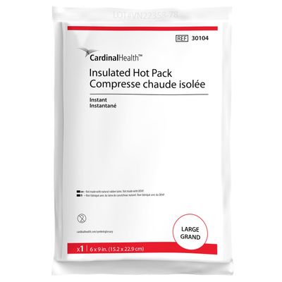 Cardinal Health Instant Hot Pack, Insulated, Large, 6 x 9IN, White