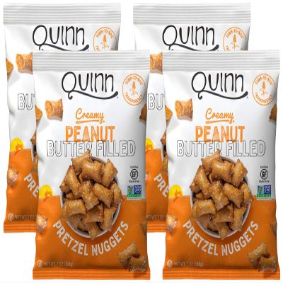 Quinn Snacks Peanut Butter Filled Pretzels, 7 Oz (Pack of 4)