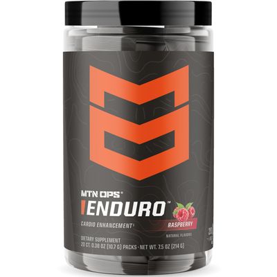 MTN OPS Enduro Trail Packs Nitric Oxide Stim Free Pre Workout | Magnesium Citrate, L Arginine & L Citrulline Caffeine Free Preworkout | 20 Serving Raspberry