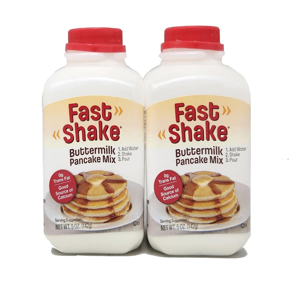 2 pack of Fast Shake Pancake Mix 5oz containers (Buttermilk)