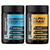 ONNIT Cognitive & Endurance Performance Bundle: Alpha Brain Nootropic Capsules (90 Count) + Shroom Tech Sport Capsules (84 Count), IGEN Non-GMO Tested Focus & Endurance, Pack of 2 view 1