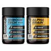 ONNIT Cognitive & Endurance Support Bundle: Alpha Brain Nootropic Capsules (30 Count) + Shroom Tech Sport Exercise Support Capsules (28 Count), IGEN Non-GMO Tested Focus, Energy & Endurance, 2 Pack view 1