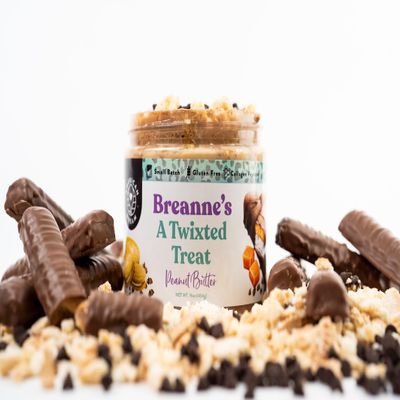 American Dream Nut Butter - Gluten-Free Breannes Blend A Twixted Treat Peanut Butter - Small-Batch Hand-Whipped Flavored Peanut Butter Mixed With Crushed Golden Sandwich Cookies, Caramel Sauce, And Mini Chocolate Chips