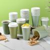 80 Pcs 12 oz Sage Green Paper Cups Disposable Coffee Cups with Lids Green Gradient Paper Cup Baby Shower Cups Sage-green Cups for Hot and Cold Beverage Water Juice Coffee Tea Party Wedding Supplies  view 4