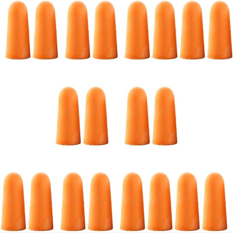 20Pcs Yellow Ultra Soft Foam Earplugs,Tapered Comfortable Ear Plugs Foam Ear Plugs for Travel Sleeping Ear Care