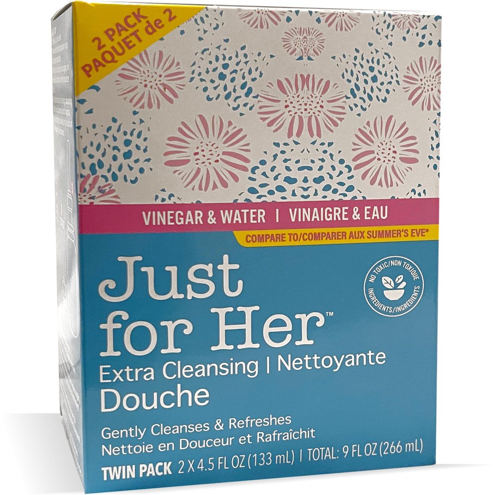 Just for Her Extra Cleansing Douche, Twin Pack, 4.5 Fl Oz (Pack of 2), Clear Liquid