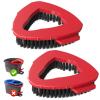2 Pack 1-Tank Spin Mop Scrub Brush Head Replacement for O Ceda EasyWring 1-Tank System(Red), Hard Bristle Scrubber Brush for Floor Cleaning Accessories (Not Fit for RinseClean 2-Tank) view 1