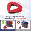 2 Pack 1-Tank Spin Mop Scrub Brush Head Replacement for O Ceda EasyWring 1-Tank System(Red), Hard Bristle Scrubber Brush for Floor Cleaning Accessories (Not Fit for RinseClean 2-Tank) view 2