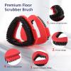 2 Pack 1-Tank Spin Mop Scrub Brush Head Replacement for O Ceda EasyWring 1-Tank System(Red), Hard Bristle Scrubber Brush for Floor Cleaning Accessories (Not Fit for RinseClean 2-Tank) view 3