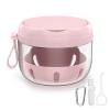 Denture Bath Box Cup, Leak Proof Denture Cup Kit Portable Retainer Case for Travel, Denture Case Cleaning Care for Dentures Aligner Mouth Guard with Denture Brush,Strainer, Removal Tool and Mirror view 1