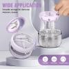 Denture Bath Box Cup, Leak Proof Denture Cup Kit Portable Retainer Case for Travel, Denture Case Cleaning Care for Dentures Aligner Mouth Guard with Denture Brush,Strainer, Removal Tool and Mirror view 2