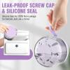 Denture Bath Box Cup, Leak Proof Denture Cup Kit Portable Retainer Case for Travel, Denture Case Cleaning Care for Dentures Aligner Mouth Guard with Denture Brush,Strainer, Removal Tool and Mirror view 3