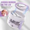 Denture Bath Box Cup, Leak Proof Denture Cup Kit Portable Retainer Case for Travel, Denture Case Cleaning Care for Dentures Aligner Mouth Guard with Denture Brush,Strainer, Removal Tool and Mirror view 4