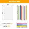 Weithewei Cellophane Bags, 8 * 11 Inch 50pcs Clear Cellophane Bags with 60pcs Colorful Pull Bows&100pcs Colorful Ties,Flat Bottom Clear Cookie Bags for Packing Goods of Birthday or Other Festivals. view 2