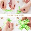 Weithewei Cellophane Bags, 8 * 11 Inch 50pcs Clear Cellophane Bags with 60pcs Colorful Pull Bows&100pcs Colorful Ties,Flat Bottom Clear Cookie Bags for Packing Goods of Birthday or Other Festivals. view 4
