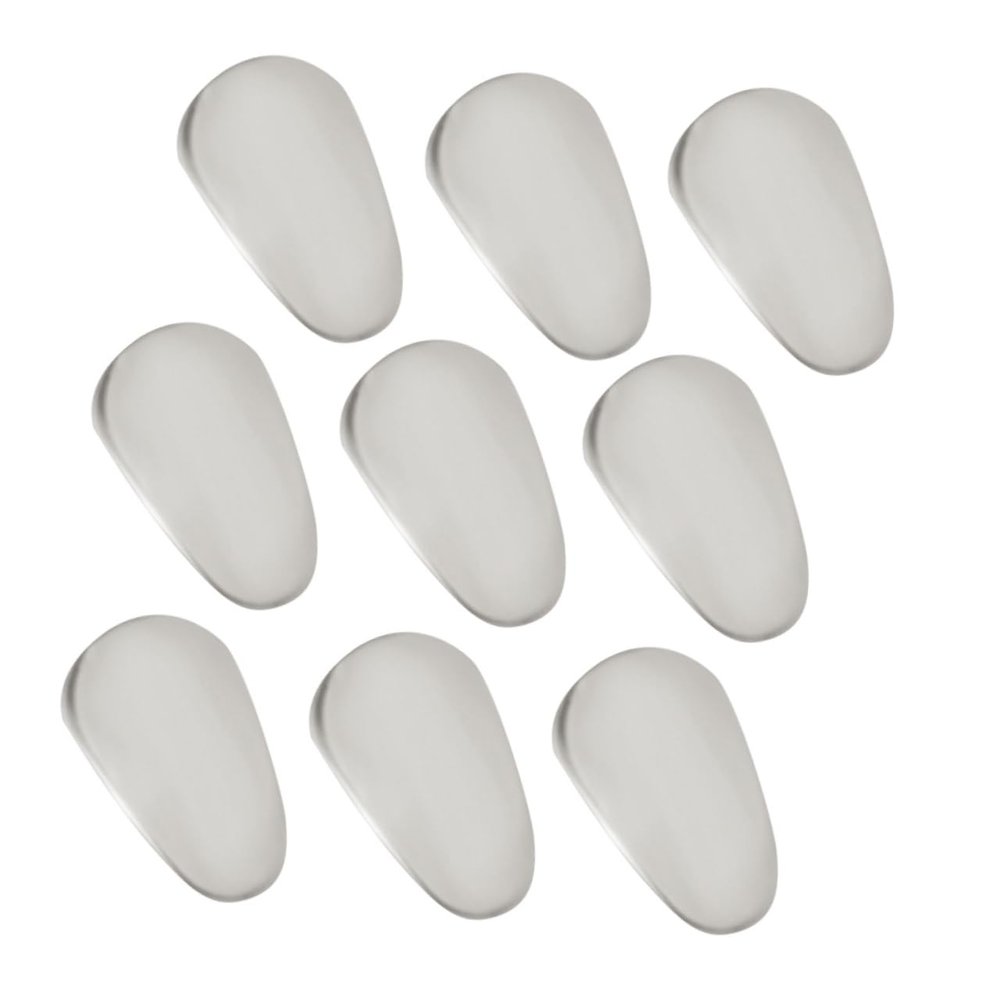 COOLHIYA 10pcs Ceramic Nose Pads for Glasses Eyeglass Cushions Comfortable Replacement Nose Pads Fit for Sunglasses and Eyewear Silver