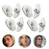 COOLHIYA 10pcs Ceramic Nose Pads for Glasses Eyeglass Cushions Comfortable Replacement Nose Pads Fit for Sunglasses and Eyewear Silver view 2