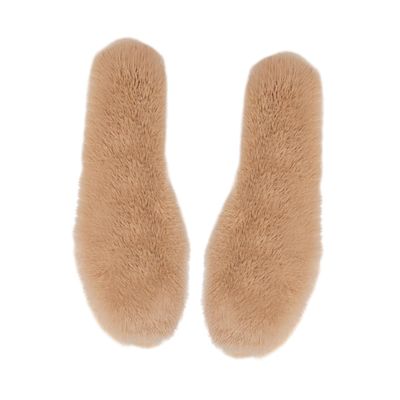 minkissy 1pair Warm Cold Insoles Thickened Comfortable Sheep Inserts for Boots Men Women Light Brown Sweat - for Cold Weather