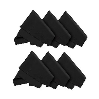 Beavorty Screen Cleaning Cloth 6 Pack 14x18cm Black Gentle on Sensitive Surfaces