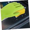 Beavorty Long Sleeve Dishwashing Gloves Kitchen Cleaning Hand Covers with Anti-slip Grip for Dishwashing Food Prep Gardening Green view 3