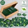 Threlaco 200 Pieces Travel Size Wipes Citronella Oil Individually Wrapped Wipes for Indoor Outdoor Travel Picnic Camping Hikes view 4