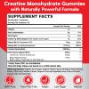 Creatine Monohydrate Gummies for Men & Women - Creatine Pre-Workout Gummies with Taurine & Vitamin B6 B12 for Maximum Strength, Muscle, Energy, Endurance & Focus, Organic, Vegan-60 Count view 2