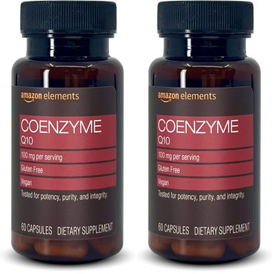 Amazon Brand - Revly Vegan CoQ10 100 mg - Normal Energy Production, Supports Cardiovascular Health, 2 Month Supply (60 Capsules) (Pack of 2)