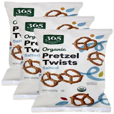 365 by Whole Foods Market, Organic Mini Pretzel Twists, 8 Ounce (Pack of 3)