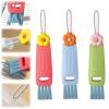 3 in 1 Cup Lid Cleaning Brush, Crevice Cleaning Brush for Bottle Gap Tight Spaces Cup, 3 in 1 Lid Gap Cleaning Brush Set, Multifunctional Cleaning Brush Portable Cup Lid Cleaner with Brush (3PCS) view 1