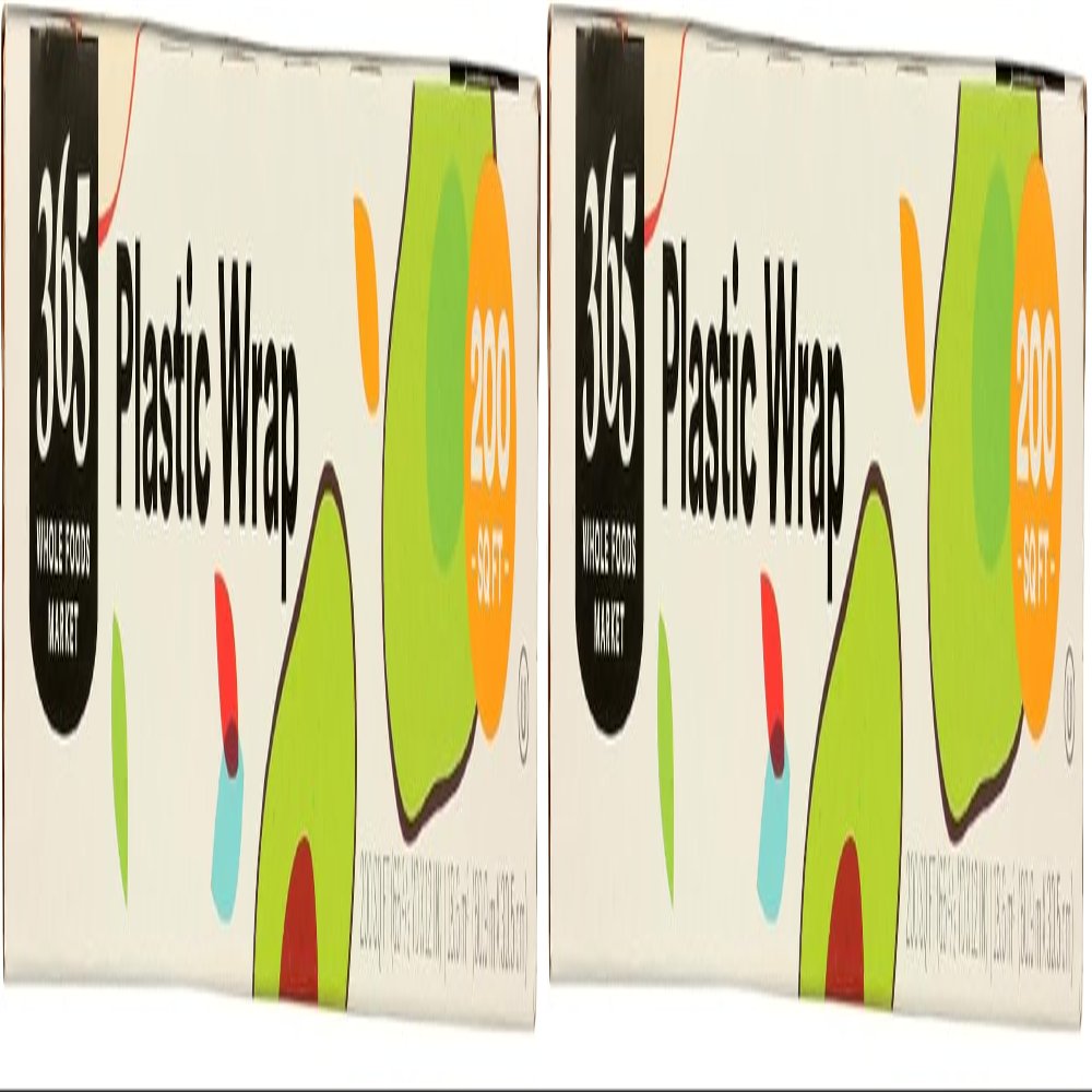 365 by Whole Foods Market, Plastic Wrap, 200 Sq Ft (Pack of 2)