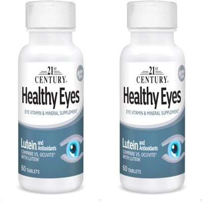 21st Century Healthy Eyes with Lutein Tablets, 60 Count, White (27452) (Pack of 2)
