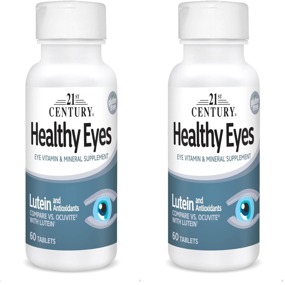 21st Century Healthy Eyes with Lutein Tablets, 60 Count, White (27452) (Pack of 2)