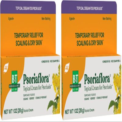 Nature's Way Boericke & Tafel Psoriaflora Topical Cream, Dry Skin Relief, Reduces Redness & Itching, Psoriasis Treatment, 1 Oz (Pack of 2)