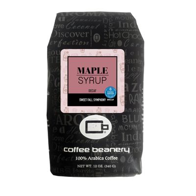Maple Syrup Decaf Coffee by Coffee Beanery | 12oz Flavored Decaf Coffee Ground Medium Roast Coffee | 100% Specialty Arabica Coffee Ground | Gourmet Coffee | Flavored Coarse Ground Coffee Medium Roast