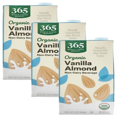 365 by Whole Foods Market, Organic Vanilla Almond Milk, 32 Fl Oz (Pack of 3)