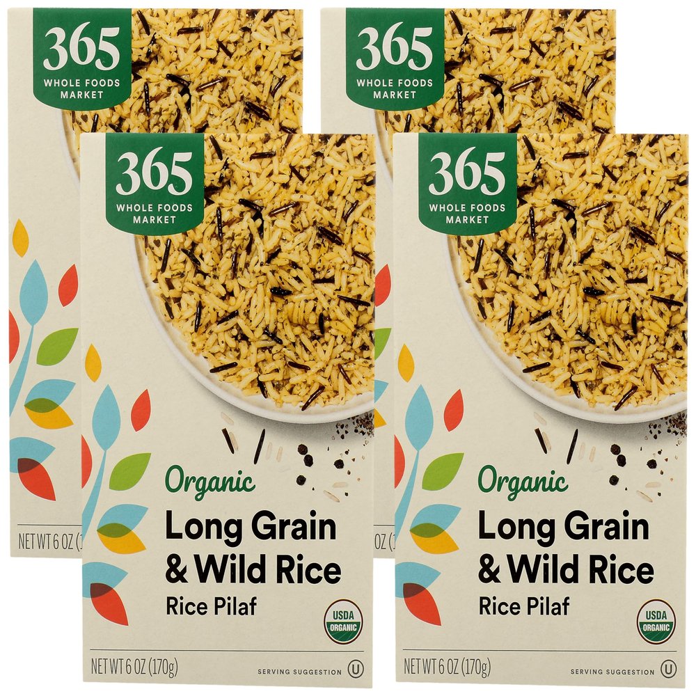 365 by Whole Foods Market, Organic Long Grain & Wild Rice Pilaf, 6 Ounce (Pack of 4)