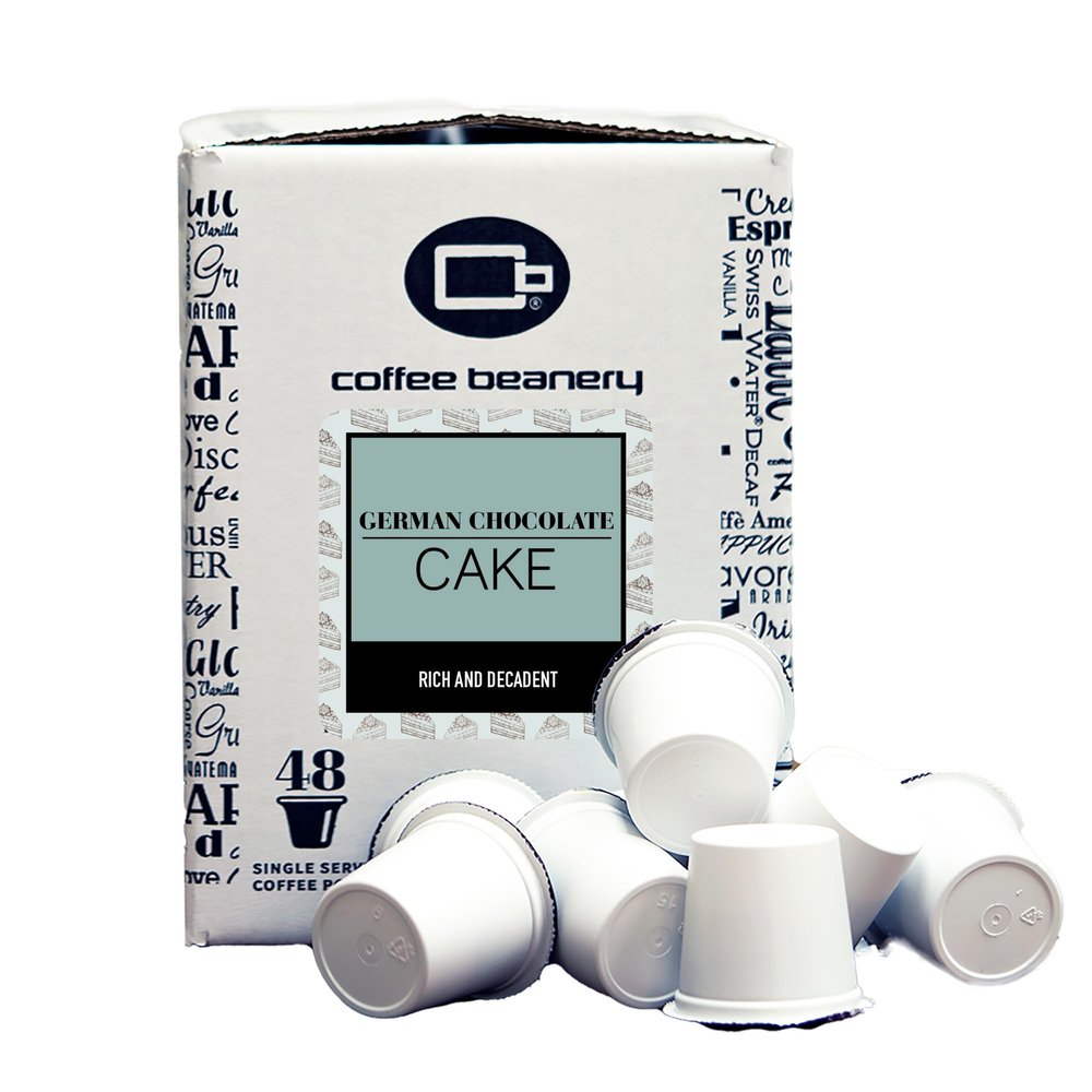 German Chocolate Cake Gourmet Coffee by Coffee Beanery | Medium Roast 48ct Coffee Pods