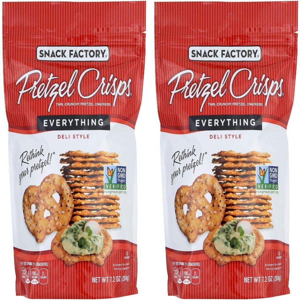 Snack Factory Pretzel Crisp Everything (Pack of 2)