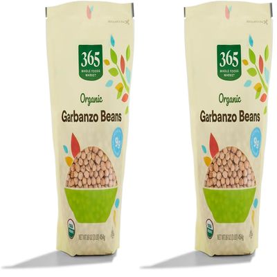 365 by Whole Foods Market, Organic Garbanzo Beans, 16 Ounce (Pack of 2)