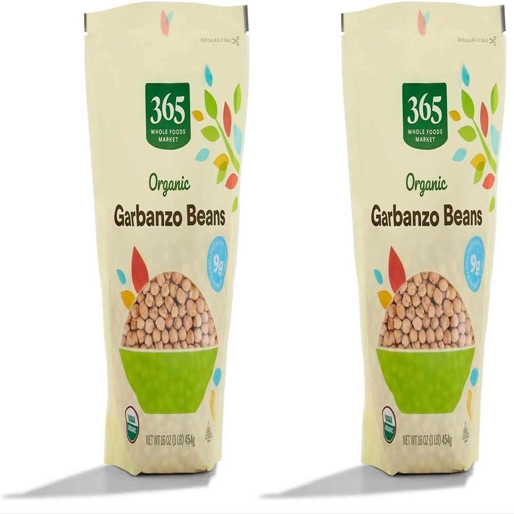 365 by Whole Foods Market, Organic Garbanzo Beans, 16 Ounce (Pack of 2)