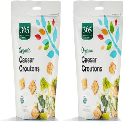 365 by Whole Foods Market, Organic Caesar Croutons, 4.5 Ounce (Pack of 2)