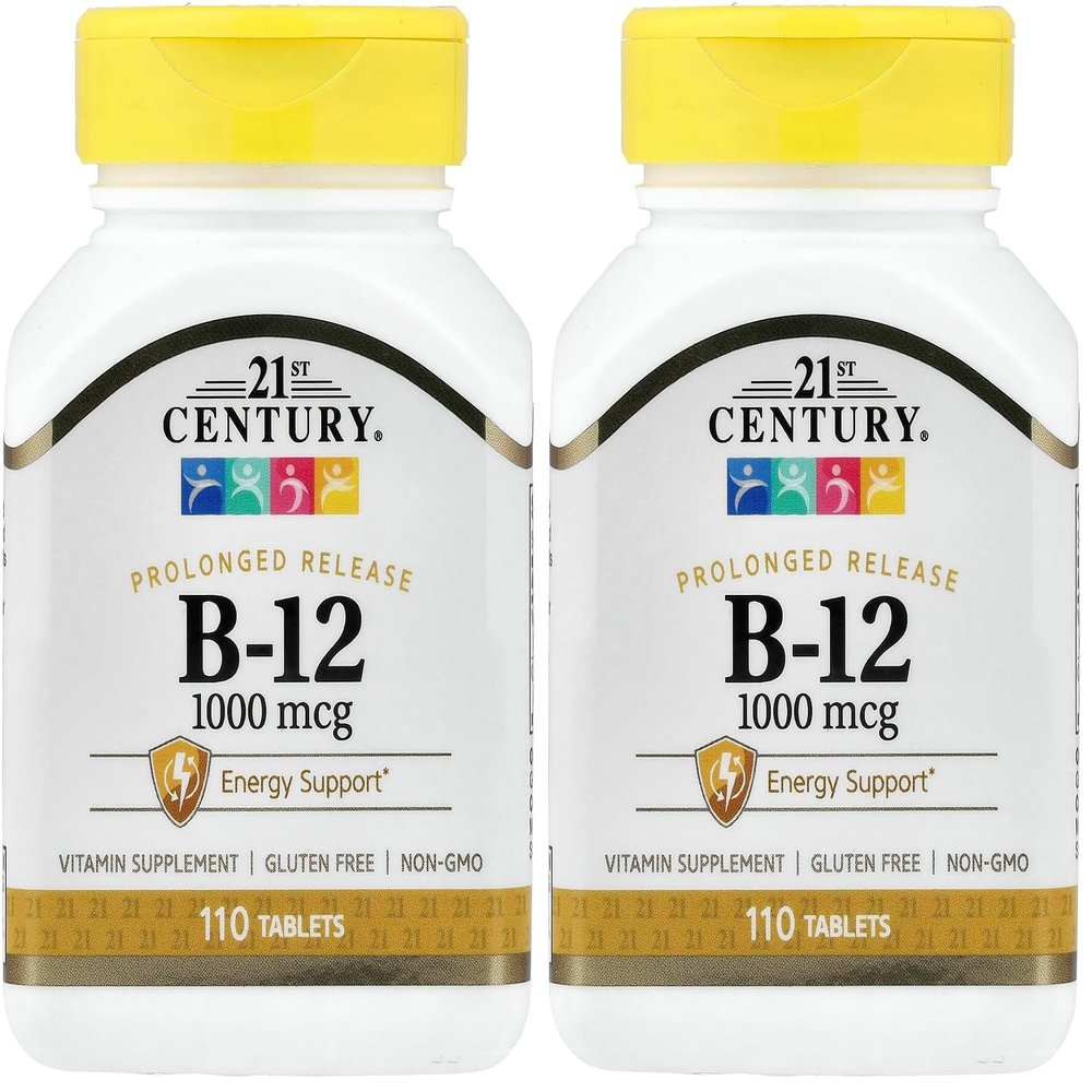 21st Century B 12 1000 mcg Prolonged Release Tablets, 110 Count (Pack of 2)