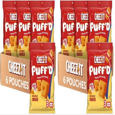 Cheez-It Puff'd Double Cheese 3oz 6ct (Pack of 2)
